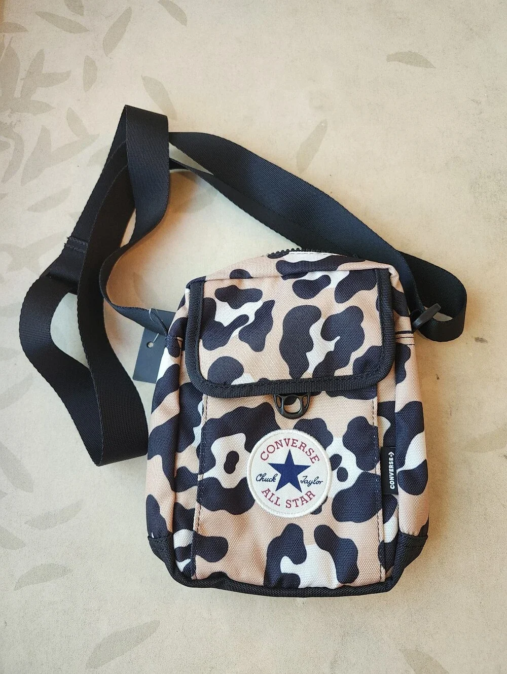 Converse Tan and Black Camo Crossbody Pouch